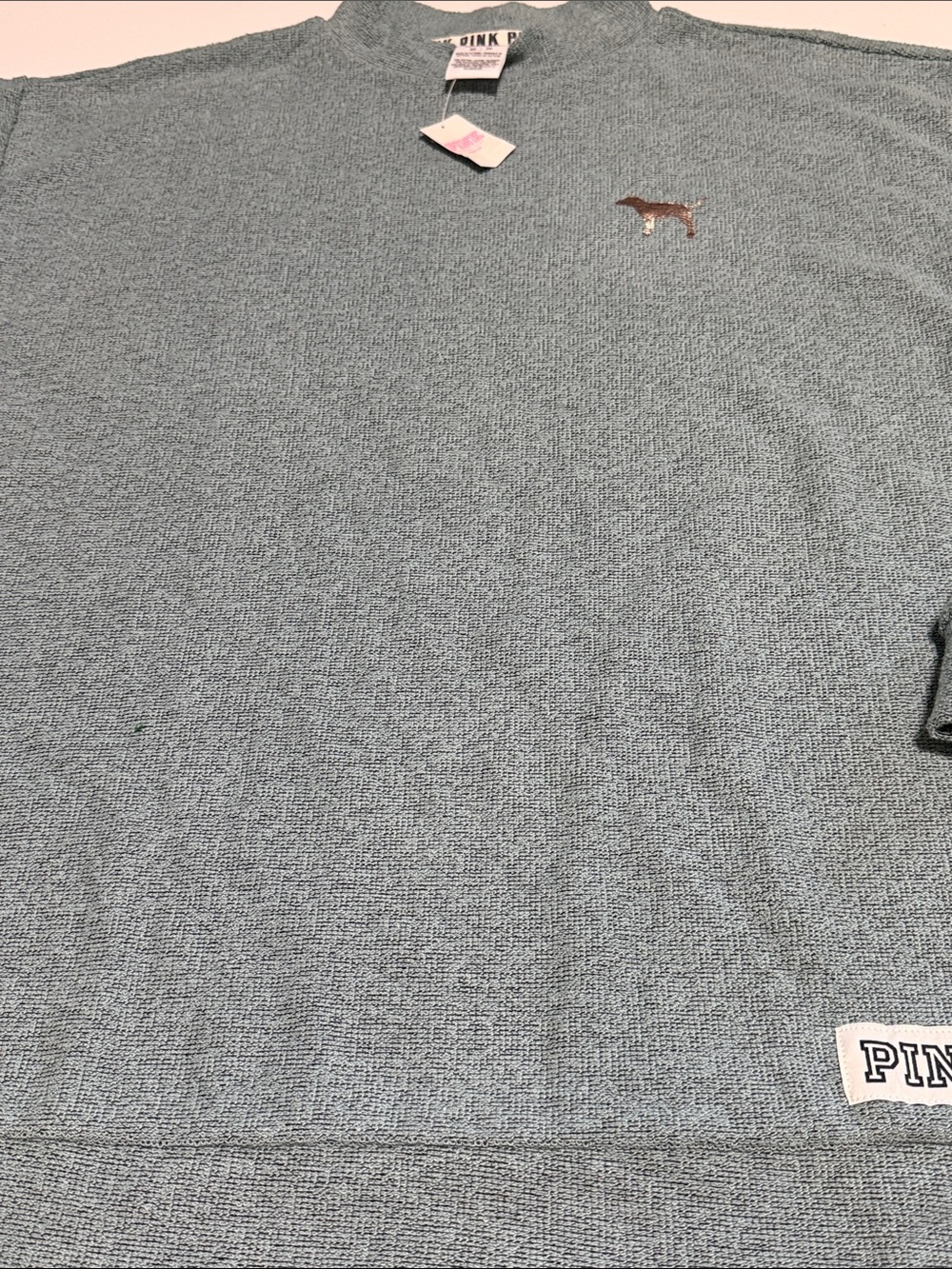 Victoria's Secret PINK Heathered Seafoam Crewneck Sweatshirt